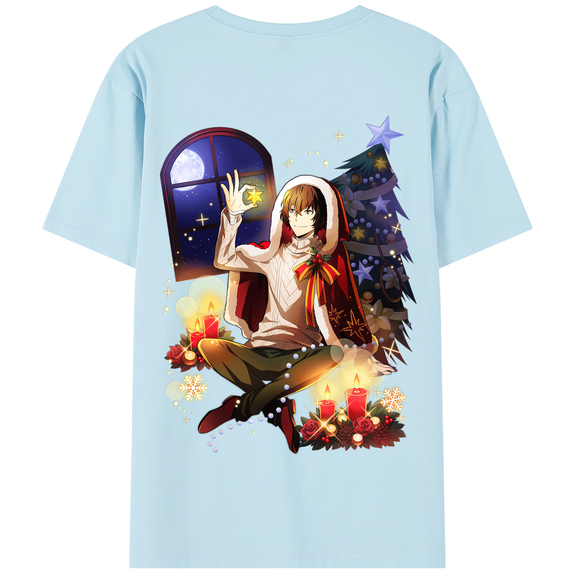 （画像用） 文豪ストレイドッグス Bungo Stray Dogs 綿100％半袖Tシャツ（背面プリント）